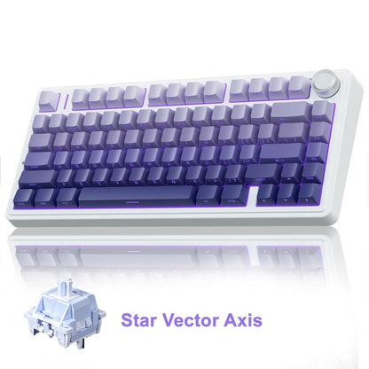 OFFICIAL AULA F75 Pro Mechanical Keyboard RGB Backlit 2.4G Wireless Bluetooth Gaming Keyboard for Gamers Gaming PC Accessories Gasket Custom Creamy Keyboard Gaming Accessories Fallfreshness Tiktokshopfalldealsforyou