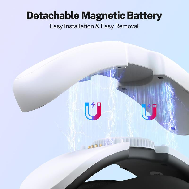 YOGES VR 10000Mah Quest 3S/Quest 3 Battery Head Strap Rechargable, Enhanced Comfort and Top-Fit Adjustment for Meta Quest 3 Accessories