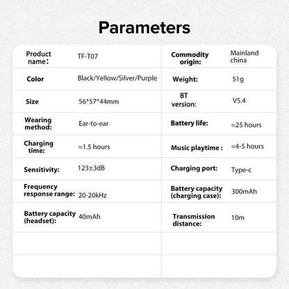 Wireless Headphones, 1 Count Noise Reduction Low Latency Gaming Headset, Portable Bluetooth-Compatible Music Earphones Earbuds for Home Outdoor Sports Running Workout