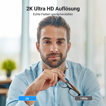 USB Webcam 2K HD Mini Webcam for Laptop Computer Web Camera Dual Microphones for Youtube Zoom Video Calling 30Fps Web Cam