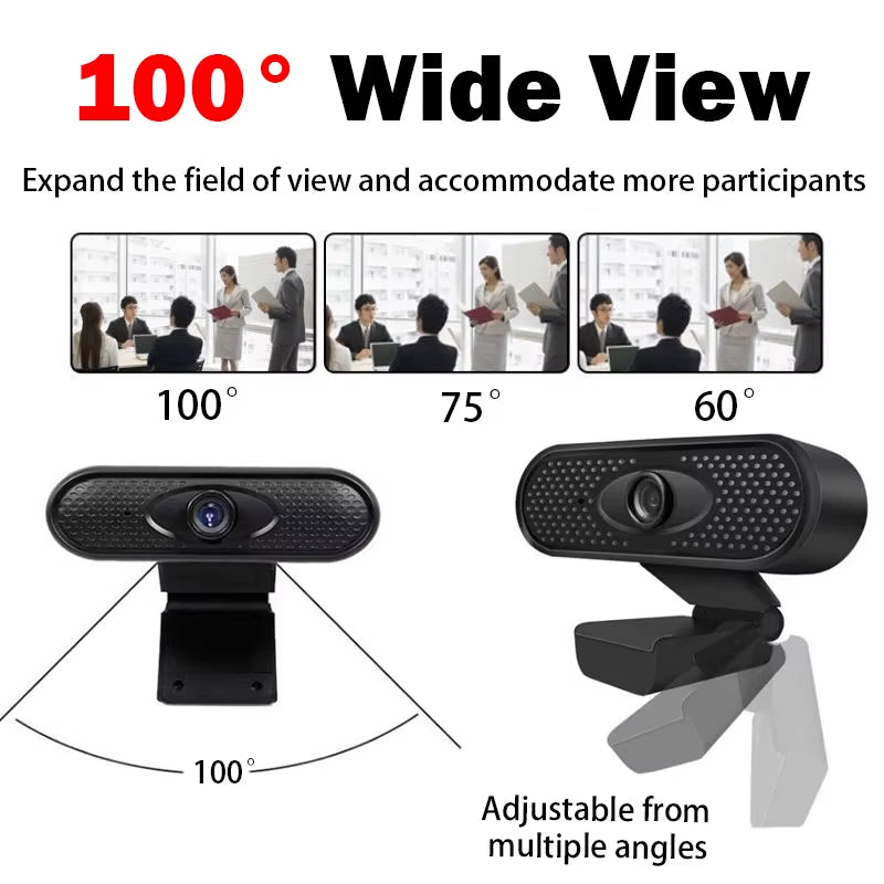 USB Webcam 1080P HD Mini Webcam for Laptop Computer Web Camera Built-In Microphones for Living/ Video Call/ Conference