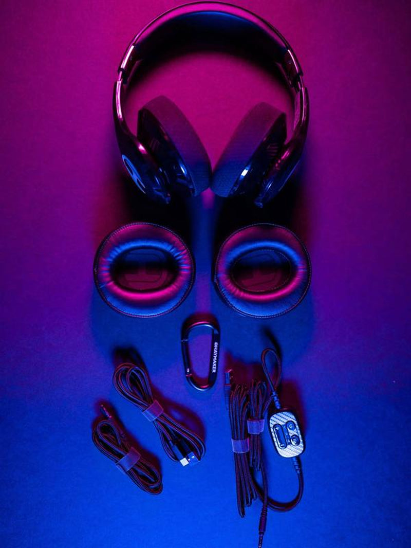 The Haymaker HM100 Headphones by Peak Audio - Active Noise Cancellation - Customizable RGB - 7.1 Surround Sound DIRAC Codec - Production & Gaming Headset Audio Bluetooth 5.0 Aptx Compatible with Xbox Playstation 4 PS5 Nintendo Switch PC Iphone Android