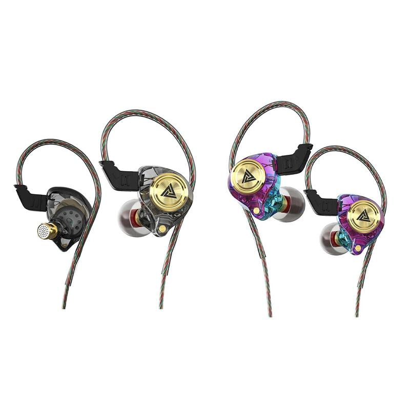 Wired Gaming Earbuds with MIC, in Ear Monitor Headphones, Deep Bass Sound, 1DD 10Mm Dynamic Driver, IEM for Music Video Calling(Clear)