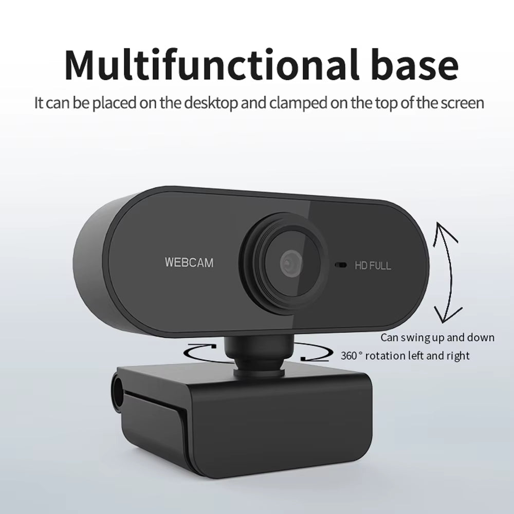 Webcam 1080P Full HD Web Camera with Microphone USB Plug Web Cam for PC Computer Mac Laptop Desktop Mini Camera