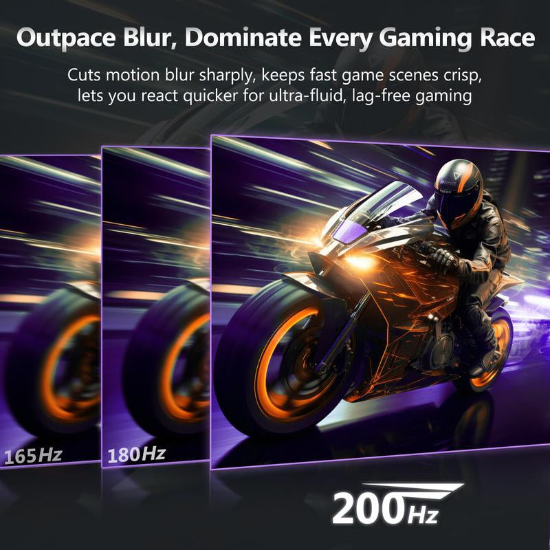 Z-EDGE 24 Inch Gaming Monitor Curved 200Hz Refresh Rate Freesync FHD HDR Immersion 1Ms Response Time HDMI/DP VESA Mountable Ultra-Slim Design