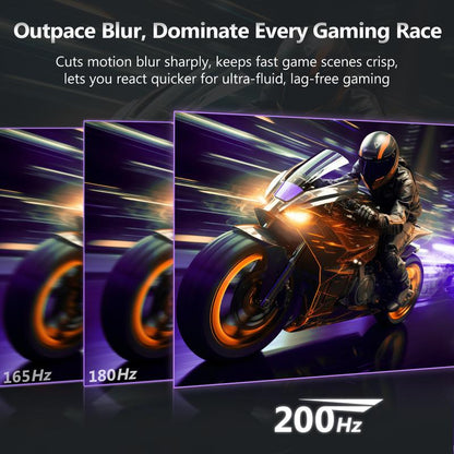 Z-EDGE 24 Inch Gaming Monitor Curved 200Hz Refresh Rate Freesync FHD HDR Immersion 1Ms Response Time HDMI/DP VESA Mountable Ultra-Slim Design