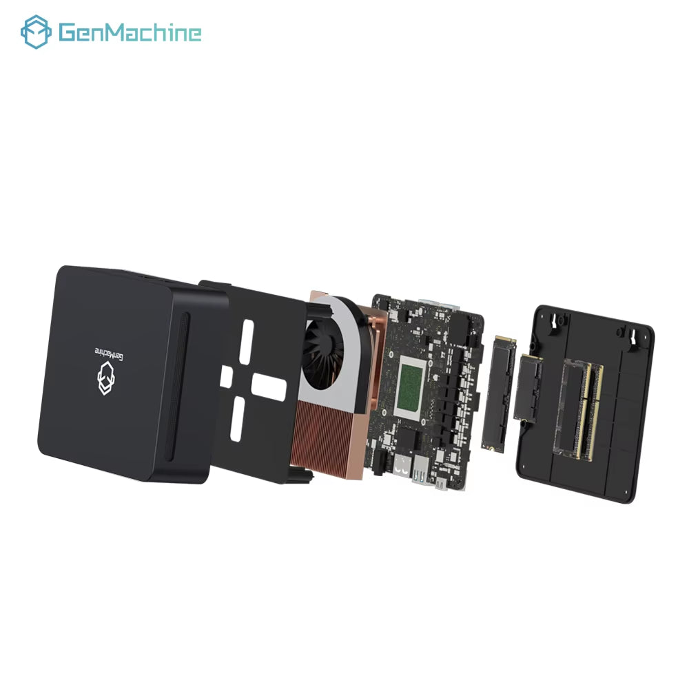 Genmachine  Ryzen 5600H 5700U 5800H 5800U ES Windows 11 MINI PC DDR4 SSD WIFI6 BT5.2 Gaming Pc Diy Gaming Computer