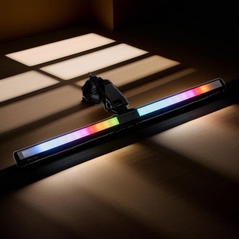 Quntis Computer Monitor Light RGB PRO Backlight Light Bar Gaming Office Desk Screenlinear Lamp, Led Bar MC211 (19.7Inch) Adjustable Brightness Dimmable Lighting