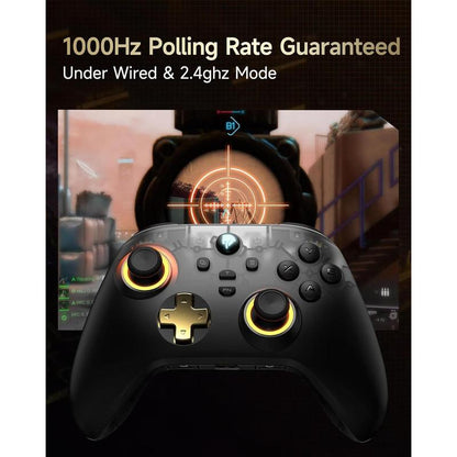 Wireless Bluetooth Pro Controller – Easysmx D05 for PC, Steam, Switch & Android | Charging Dock, Hall Sensor, RGB Lighting Game Console Accessories Gaming Accessory Mobile Gaming Gear anti Stick Drift Controller Smartphone Budget Controller