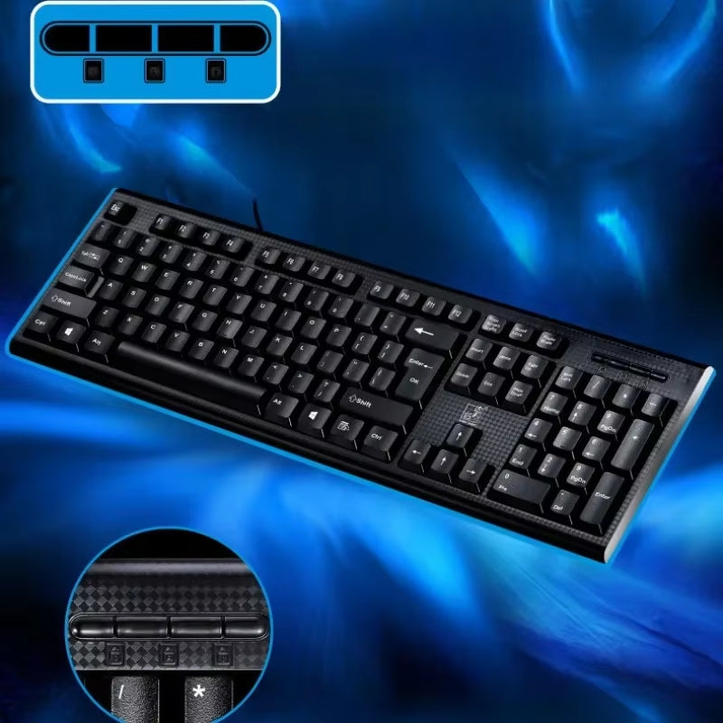 104 Keys Wired Computer Keyboard Full-Size Mechanical Gaming Keyboard for Desktop Laptop Tablet Compatible with Windows, Macos