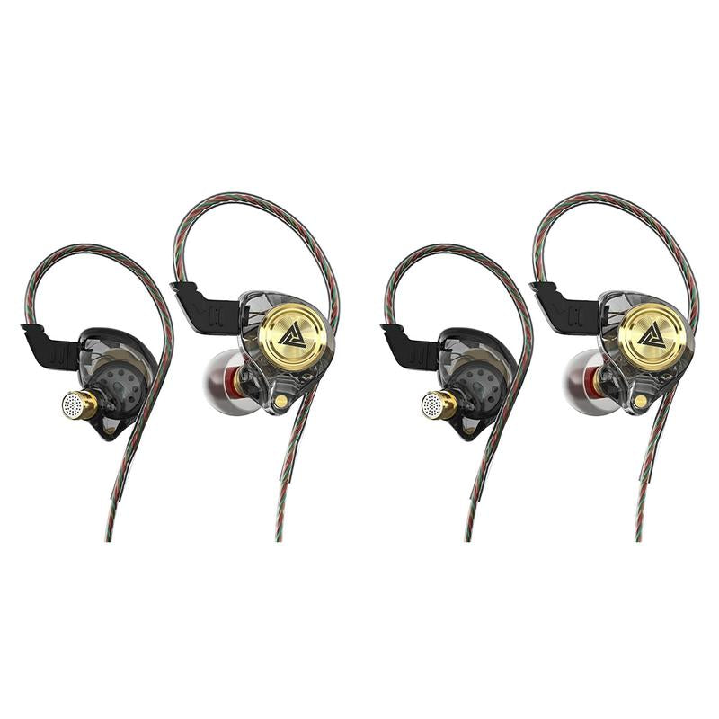 Wired Gaming Earbuds with MIC, in Ear Monitor Headphones, Deep Bass Sound, 1DD 10Mm Dynamic Driver, IEM for Music Video Calling(Clear)