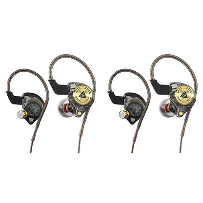 Wired Gaming Earbuds with MIC, in Ear Monitor Headphones, Deep Bass Sound, 1DD 10Mm Dynamic Driver, IEM for Music Video Calling(Clear)