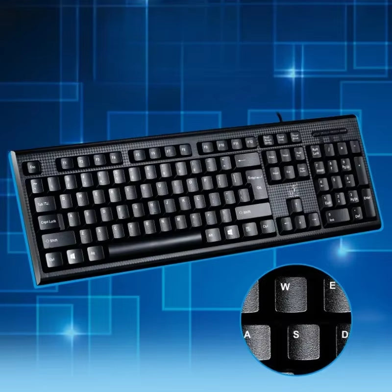 104 Keys Wired Computer Keyboard Full-Size Mechanical Gaming Keyboard for Desktop Laptop Tablet Compatible with Windows, Macos