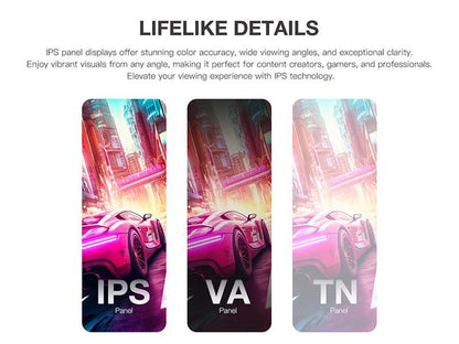 24'' 165Hz 1080P Gaming Monitor - IPS, Freesync, HDMI, VESA, Tilt Adjustable, Frameless, Speakers 165Hz Monitor Gaming Monitors Display Borderless