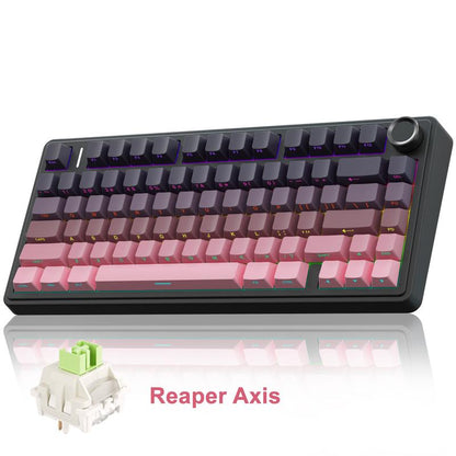 OFFICIAL AULA F75 Pro Mechanical Keyboard RGB Backlit 2.4G Wireless Bluetooth Gaming Keyboard for Gamers Gaming PC Accessories Gasket Custom Creamy Keyboard Gaming Accessories Fallfreshness Tiktokshopfalldealsforyou