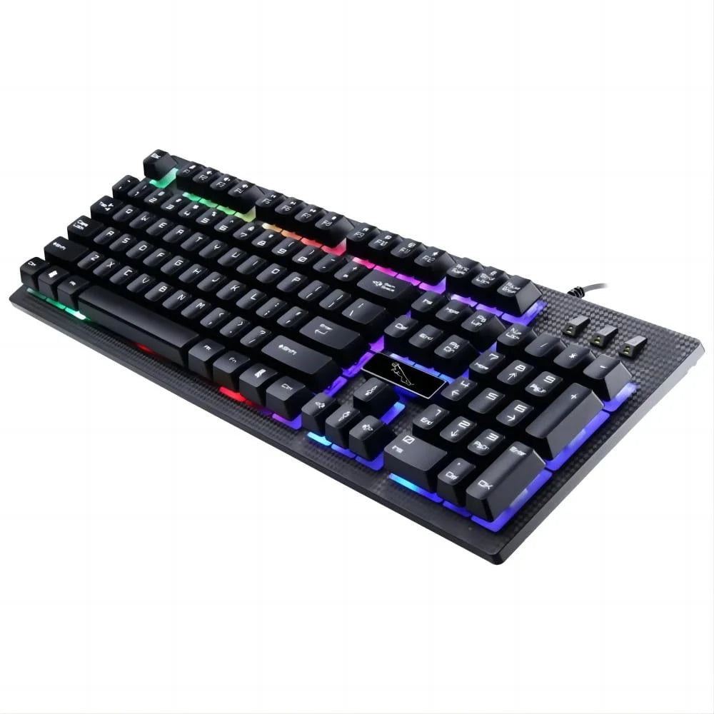 Gaming Keyboard and Mouse Combo, RGB Rainbow LED Backlit Keyboard, PC Gaming Keyboard Mechanical, 6 Changing Colors Mouse, USB Wired Keyboard Gaming for Windows Computer PC Gamer Laptop Office Work