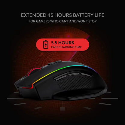 M686 Wireless Gaming Mouse, 16000 DPI Wired/Wireless Gamer Mouse with Professional Sensor, 45-Hour Durable Power Capaci