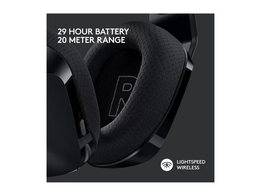 Logitech G733 Lightspeed Wireless Gaming Headset with Suspension Headband, Lightsync RGB, Blue VO!CE Mic Technology and PRO-G Audio Drivers - Black