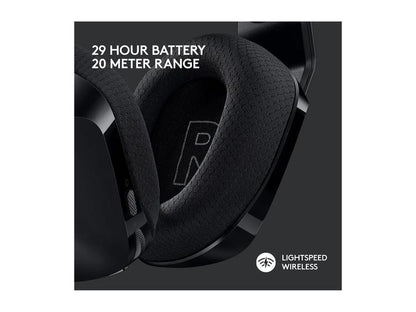 Logitech G733 Lightspeed Wireless Gaming Headset with Suspension Headband, Lightsync RGB, Blue VO!CE Mic Technology and PRO-G Audio Drivers - Black