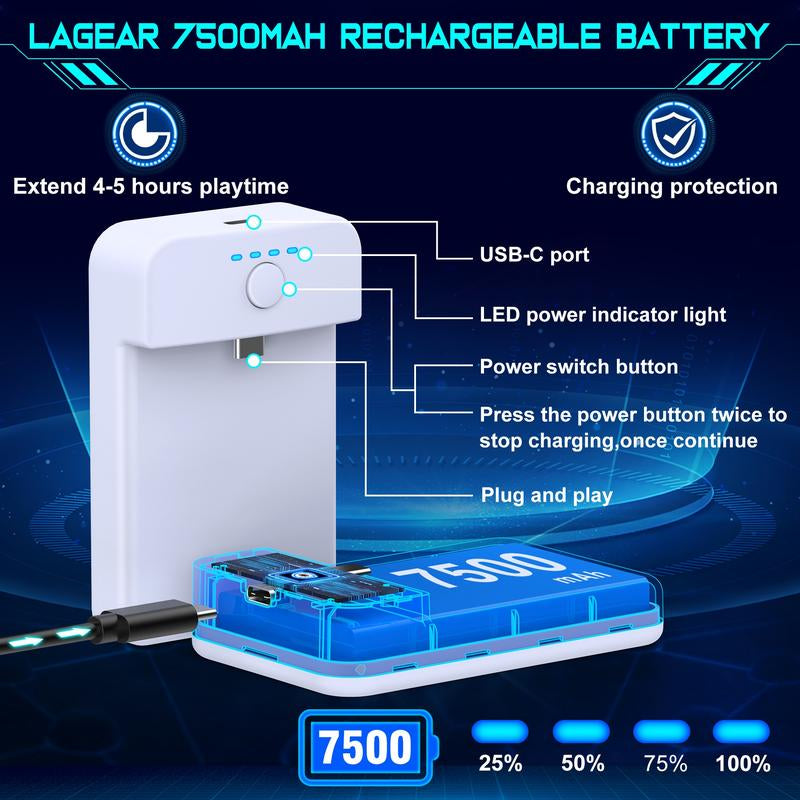 ESYWEN Head Strap for Oculus Quest 2 & 3 &3S Accessories,With 7500Mah Rechargeable Battery, VR Accessories Adjustable Elite Strap for Oculus Quest 2 & 3 VR Headset