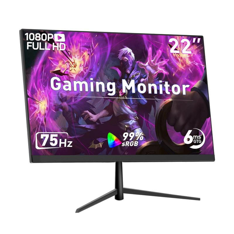 REHISK 25" Gaming Monitor, 240Hz, FHD 1080P, 1Ms, VA Panel, HDR10, 92% Srgb, Frameless Design, HDMI2.0 & DP1.2, VESA Mountable