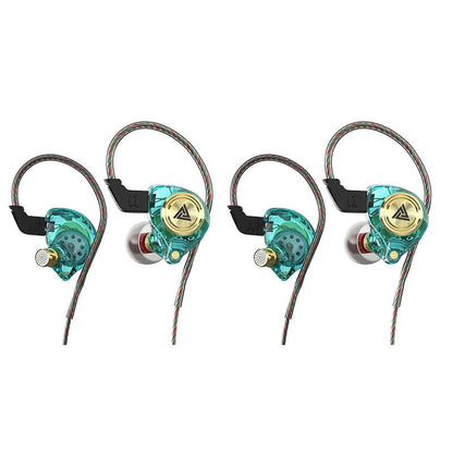 Wired Gaming Earbuds with MIC, in Ear Monitor Headphones, Deep Bass Sound, 1DD 10Mm Dynamic Driver, IEM for Music Video Calling(Clear)