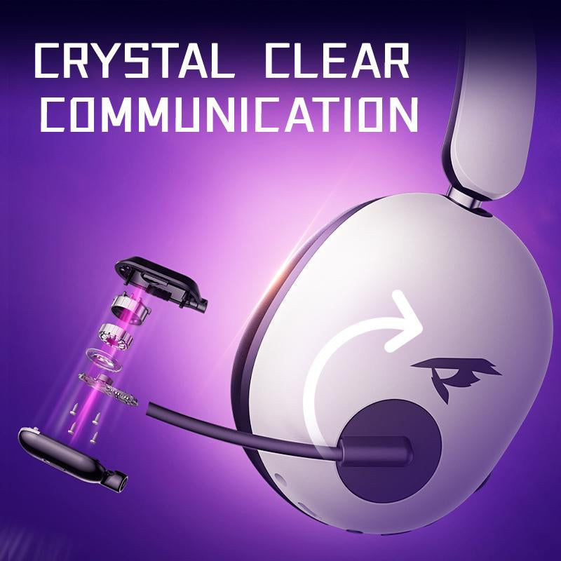 Picun UG-10A Wireless Gaming Headset - 7.1 Surround Sound, -56Db Noise Cancelling, 100H Battery Life, 40Mm Drivers, Quad-Mode Connectivity (2.4G/Bluetooth/Wired), RGB Lighting, HD Mic for PC/PS4/PS5